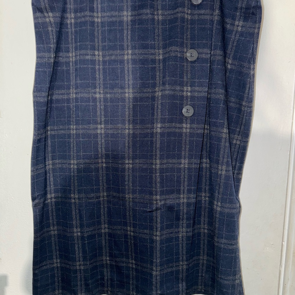 J. Jill Plaid Button-Down Skirt